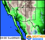 Southwest America rainfall forecast